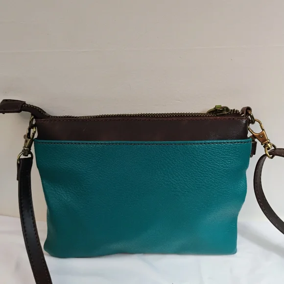 Chala Teal Crossbody Bag with Dragonfly Design - Picture 2 of 6